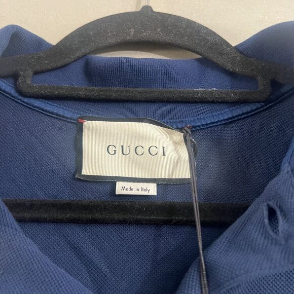 Gucci Men's SS21 Long Sleeves Autumn Blue Polo Shirt 573268 XXL NWT - Picture 8 of 14
